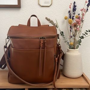 Azaria Luxe La Mere Backpack in Cognac